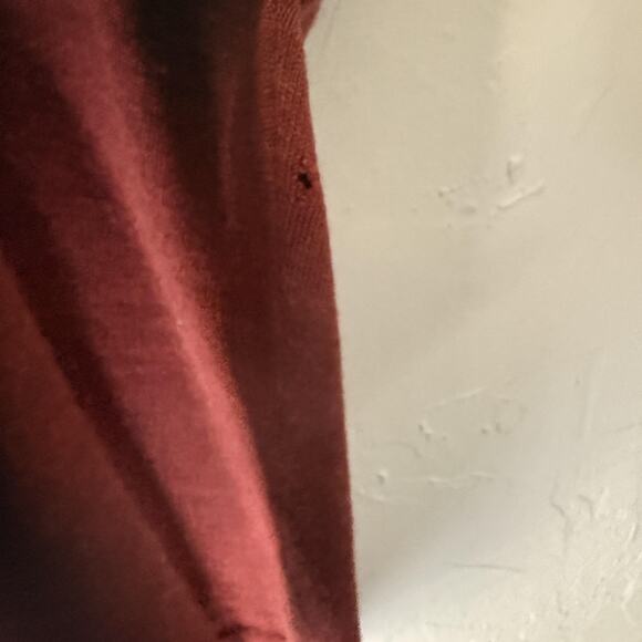 Linea Donna Sweater Vintage Large Red V Neck Pullover Merino Wool Made Italy - Picture 8 of 9